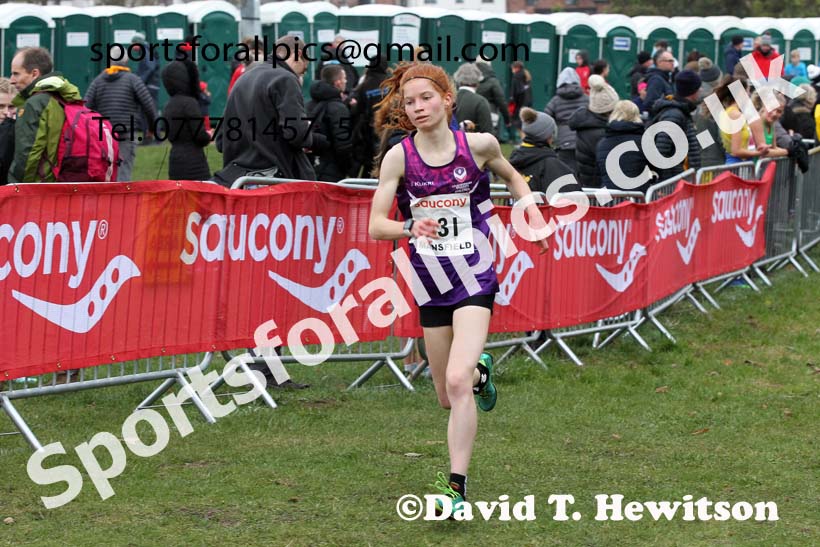 Junior womens 2021 National Cross Country Relays, Berry Hill Park, Mansfield. Photo: David T. Hewitson/Sports for All Pics
